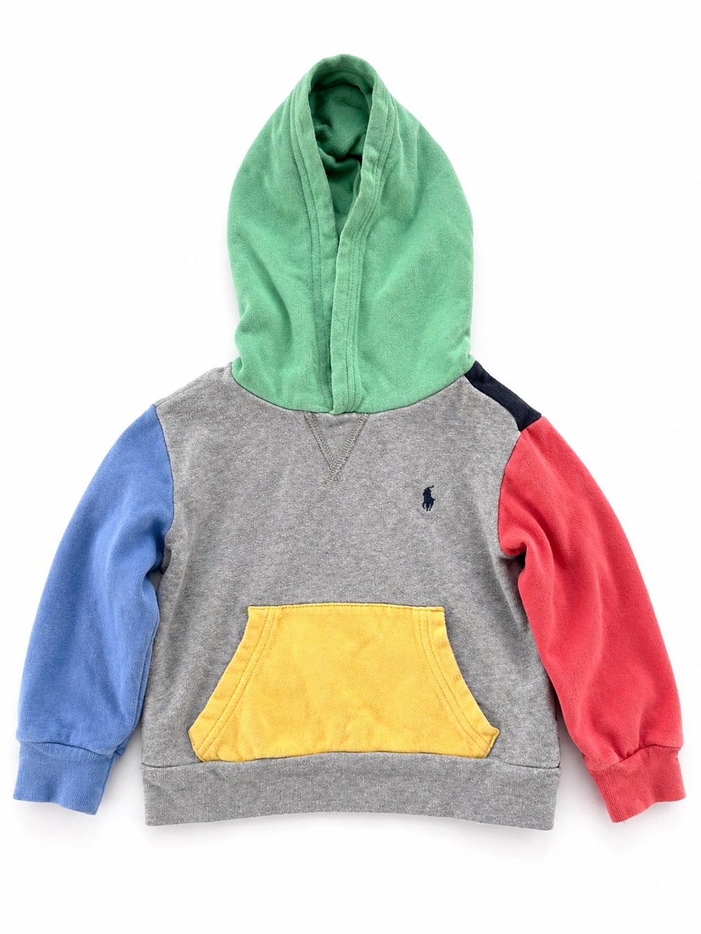 Polo Ralph Lauren Colorblock Hoodie Toddler 3T Pullover Sweatshirt